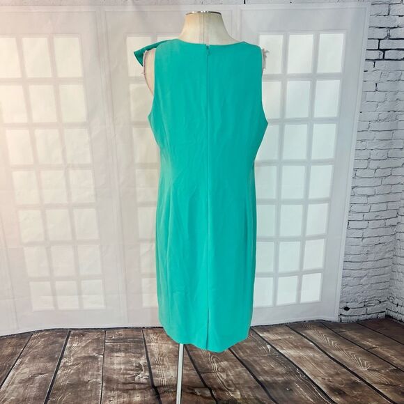 🔥🔥5 for $25🔥🔥 Ann Taylor blue green summer one flutter shoulder sheath dress - Picture 5 of 9